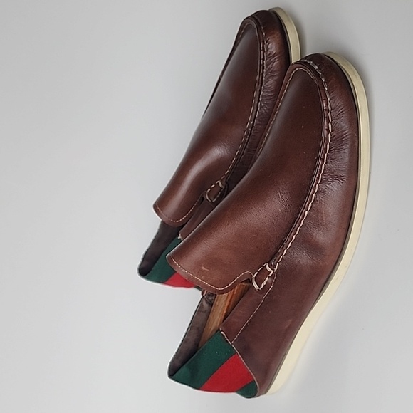 Gucci Moca Pelle S. Gomma Runner Men’s Shoes Size 41.5 E - Picture 3 of 12